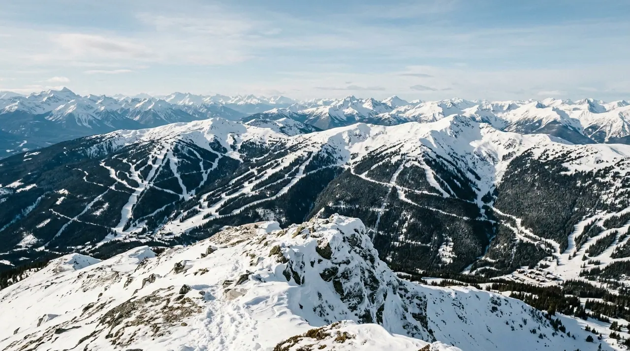 Панорама горнолыжных склонов